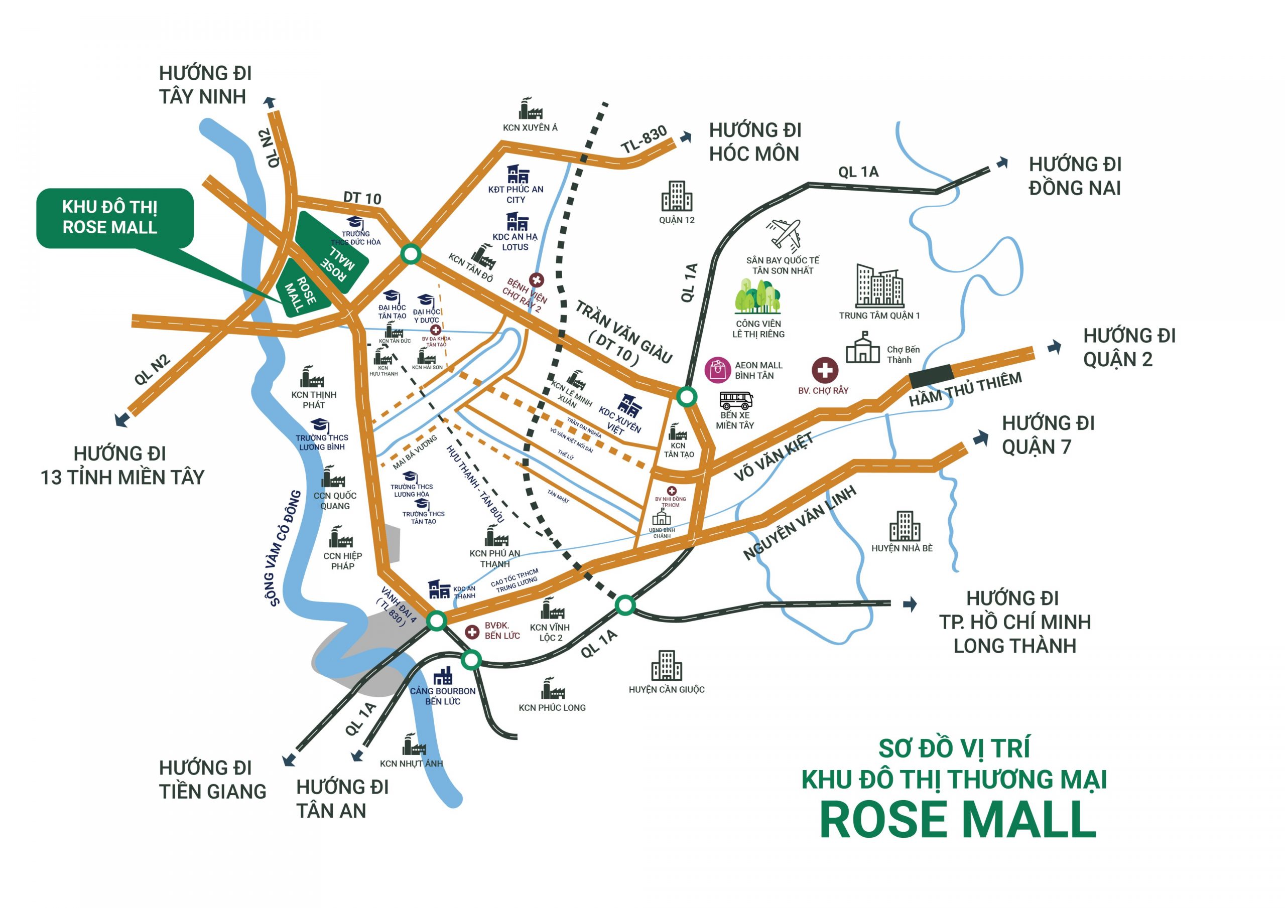 Vị Trí Khu Dân Cư An Nông Rose Mall